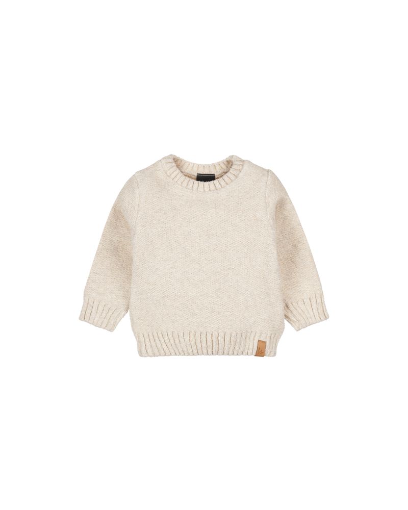 Boucle knitted sweater sand